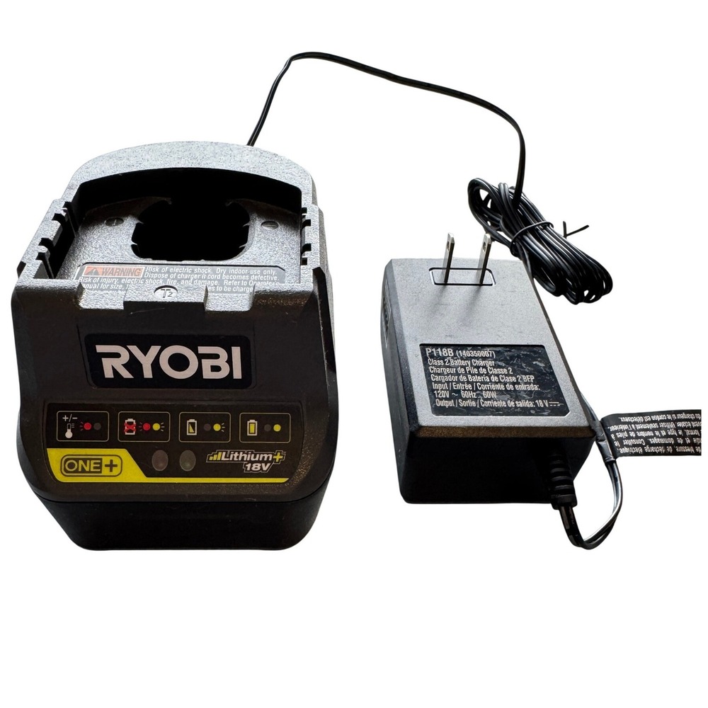Ryobi P118B ONE+ 18V Lithium+ Battery Charger 140350007 Black